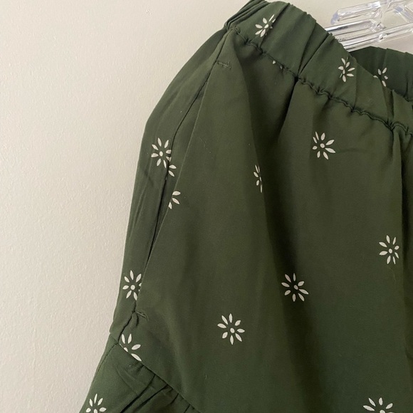 Madewell Pull Green Tired Mini Ruffles Lightweight Skirt - Picture 6 of 9